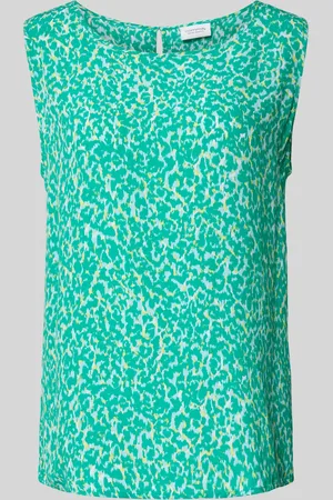Comma, Blouseshirt van viscose met ronde hals