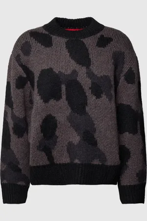 HUGO BOSS Gebreide pullover met all-over motief, model 