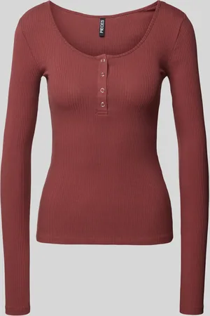 Pieces® T-shirt met lange mouwen en boothals