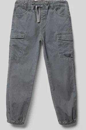 NAME IT Regular fit cargobroek met labeldetail, model 