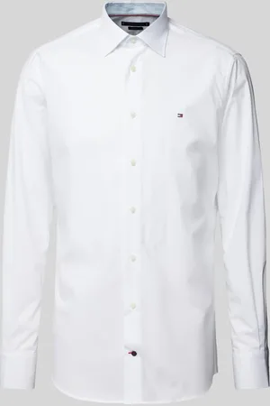 Tommy Hilfiger Regular fit zakelijk overhemd met labelstitching, model 