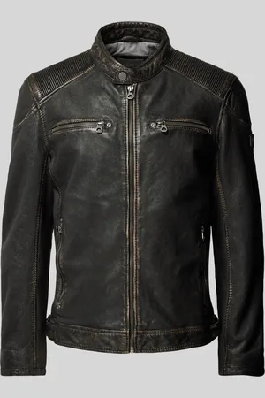 Gipsy Leren jack met ritszakken, model 
