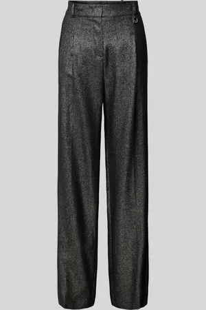 JOOP! Broek in metallic look met wijde pijpen