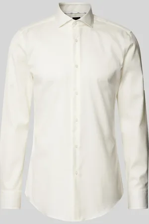 HUGO BOSS Slim fit zakelijk overhemd van fijn twill