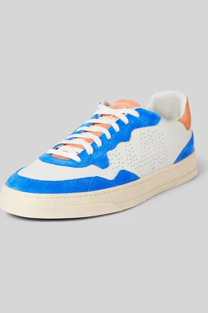 P448 Leren sneakers met contrastgarnering, model 
