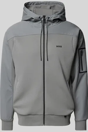 HUGO BOSS Sweatjack met labeldetail, model 