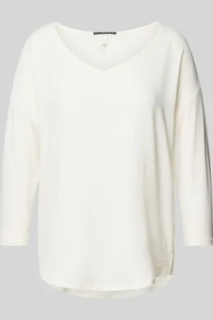 QS by s.Oliver Shirt met 3/4-mouwen en extra brede schouders