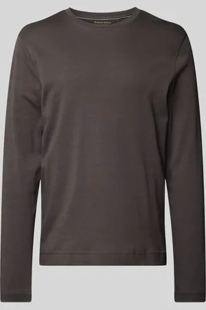 Christian Berg Shirt met lange mouwen en geribde ronde hals