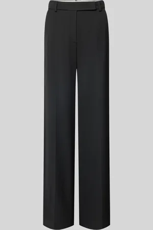 Luisa Cerano Wide leg stoffen broek met riemlussen