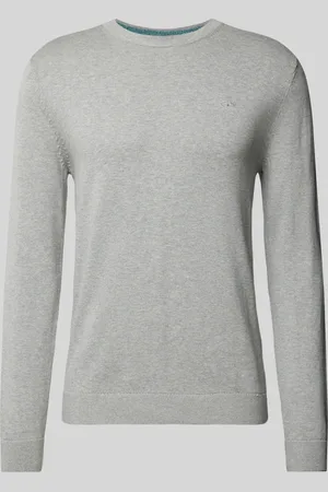 TOM TAILOR Gebreide pullover met labelstitching, model 