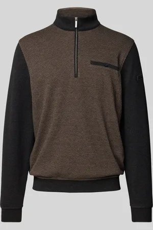 Bugatti Sweatshirt met opstaande kraag
