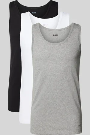 HUGO BOSS Tanktop met labeldetail in een set van 3 stuks, model 