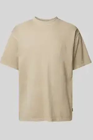 Woodbird T-shirt met labelstitching, model 