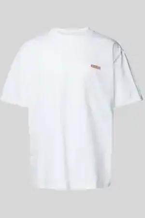 Woodbird T-shirt met labelstitching, model 