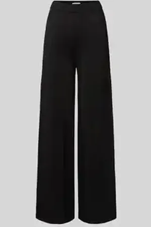 Lollys Laundry Wide leg stoffen broek met elastische band, model 