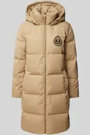 Ralph Lauren Gewatteerde lange jas met labelbadge