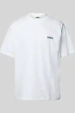 Woodbird T-shirt met labelprint, model 