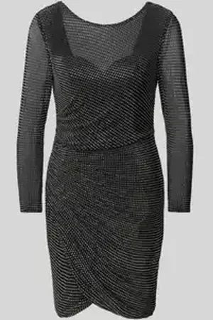 hey kyla Knielange cocktailjurk met strass-steentjes