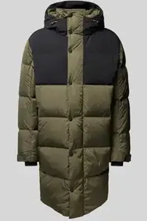 Fire + Ice Lange donsjas met opstaande kraag, model 