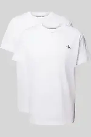 Calvin Klein T-shirt met labelprint in een set van 2 stuks