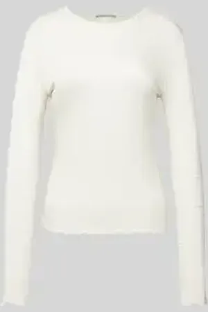 QS by s.Oliver Shirt met lange mouwen van viscosemix met geschulpte zoom