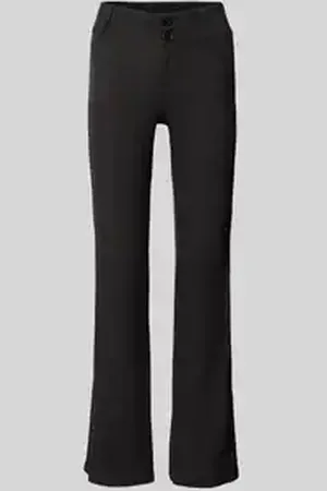 Gina Tricot Bootcut stoffen broek met knoop- en ritssluiting