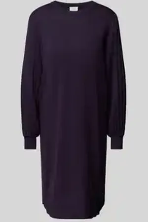 Kaffe Knielange jurk met pofmouwen, model 