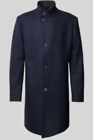 HUGO BOSS Lange jas met opstaande kraag, model 