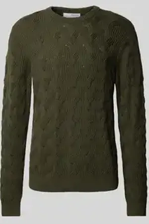 SELECTED Gebreide pullover met structuurmotief, model 