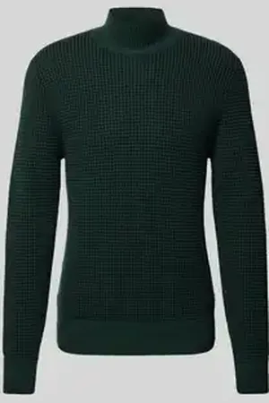 HUGO BOSS Gebreide pullover met ribboorden