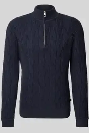 TOM TAILOR Regular fit schipperstrui van katoenmix met kabelpatroon