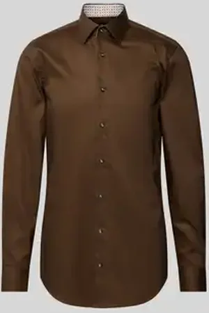 HUGO BOSS Slim fit zakelijk overhemd van puur katoen