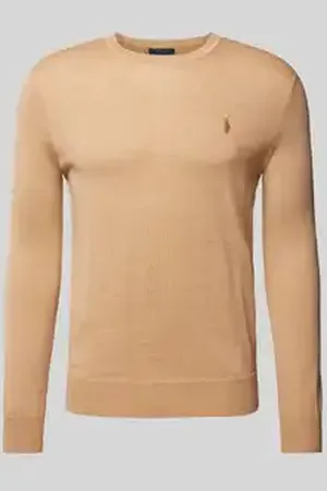 Ralph Lauren Slim fit gebreide pullover van zuivere wol