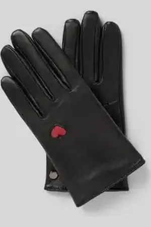 ROECKL Leren handschoenen met motiefstitching, model 