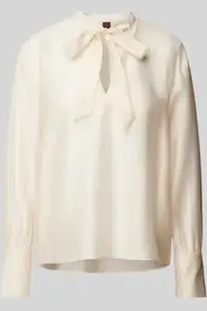 Stefanel Regular fit blouse met strikdetail