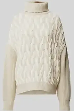 HUGO BOSS Oversized gebreide pullover met col, model 