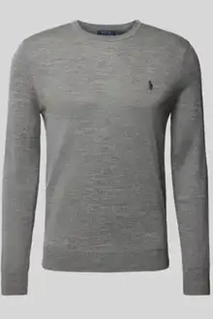Ralph Lauren Slim fit gebreide pullover van zuivere wol