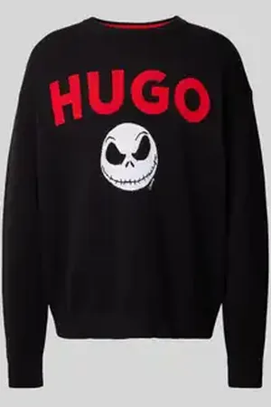 HUGO BOSS Gebreide pullover met ribboorden