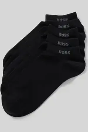 HUGO BOSS Sneakersokken met labeldetail in een set van 5 paar