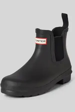 Hunter Chelsea boots met labelbadge