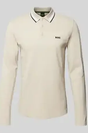 HUGO BOSS Regular fit poloshirt met labelstitching