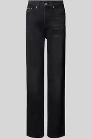 Calvin Klein Straight fit high waist jeans met labeldetail