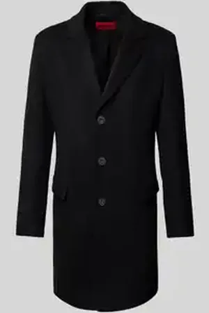 HUGO BOSS Lange jas met reverskraag, model 