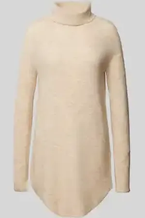 Pieces® Loose fit gebreide tuniek met col en afgeronde zoom, model 