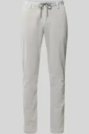 Alberto Broek van fijne corduroy met tunnelkoord, model 