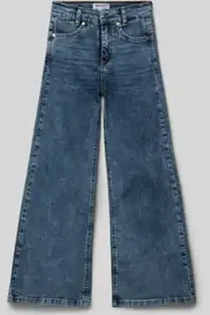 Blue Effect Wide leg jeans met labelpatch
