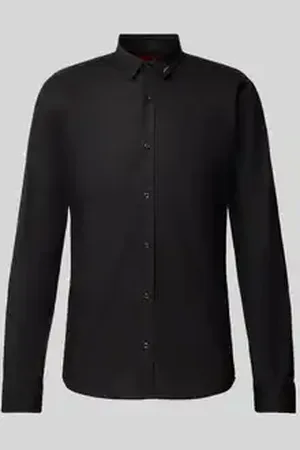 HUGO BOSS Vrijetijdsoverhemd met labeldetail, model 