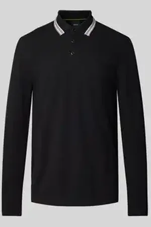 HUGO BOSS Regular fit poloshirt met labelstitching