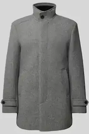 SELECTED Lange jas met opstaande kraag, model 