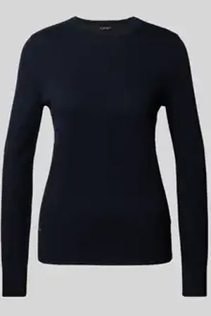 Ralph Lauren Gebreide pullover met geribde ronde hals, model 